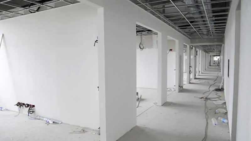 Pareti divisorie in cartongesso in ambiente tecnico