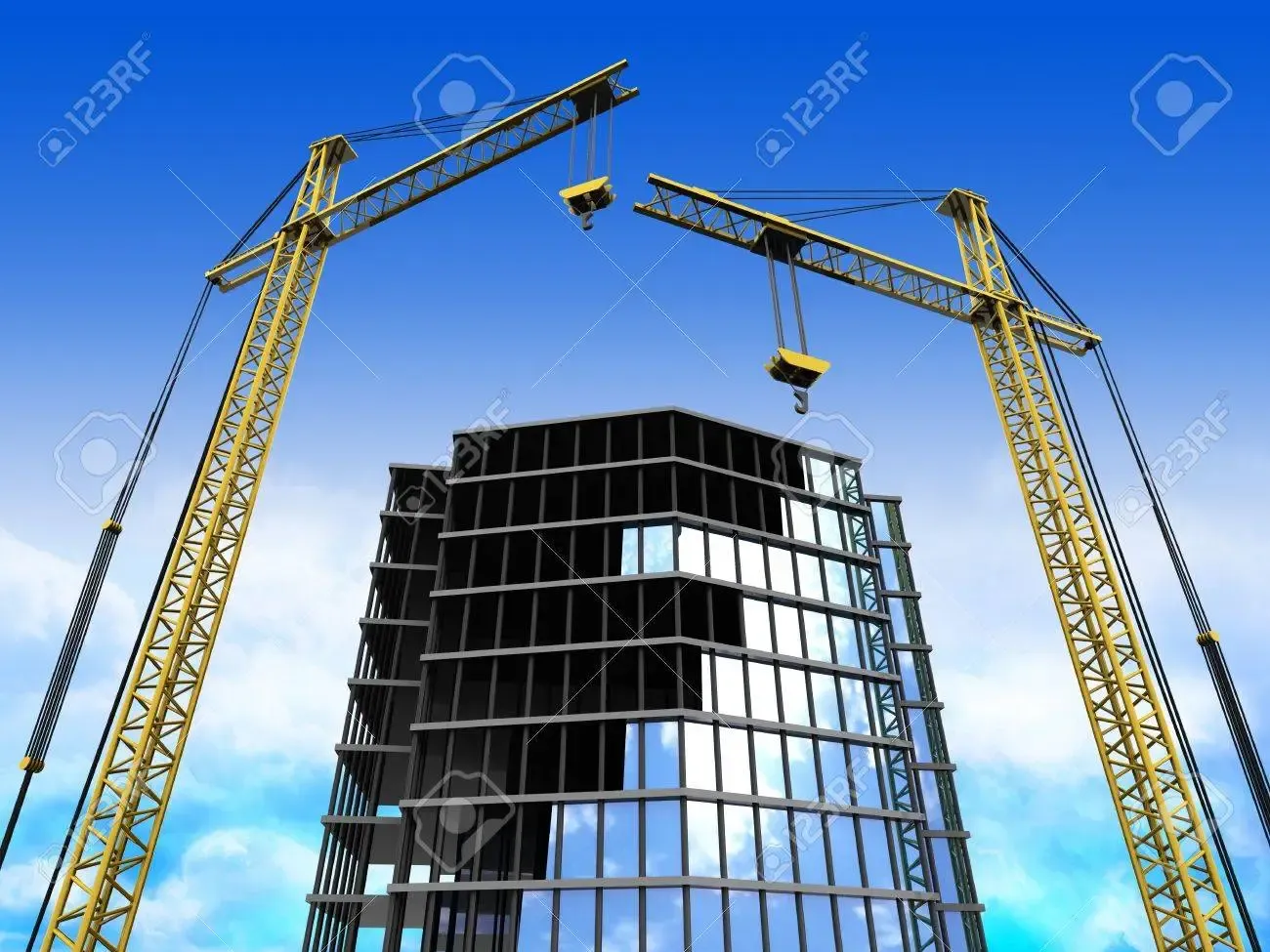 Cantiere con struttura edilizia realizzata da progetto esecutivo